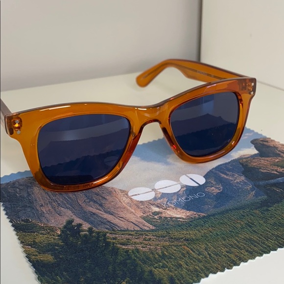 KOMONO sunglasses 🕶 New Allen Tangerine Orange Blue wayfarer - Picture 4 of 13